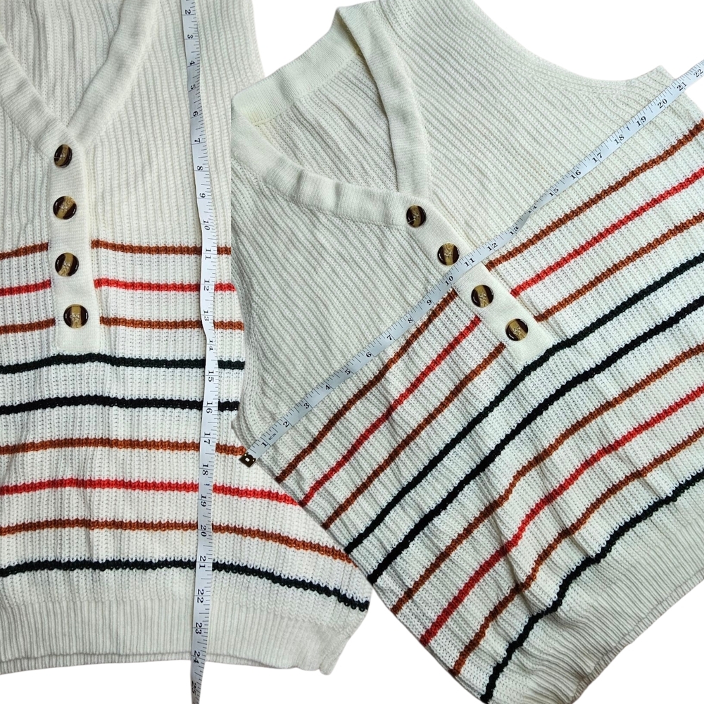 Amazon Women's White Striped Tank Top - Picture 3 of 5